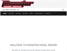 Tablet Screenshot of monsterdieselrepair.com